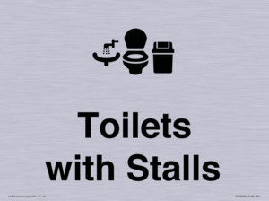 Toilets: Stalls and Wash Basin with Sanitary Bin